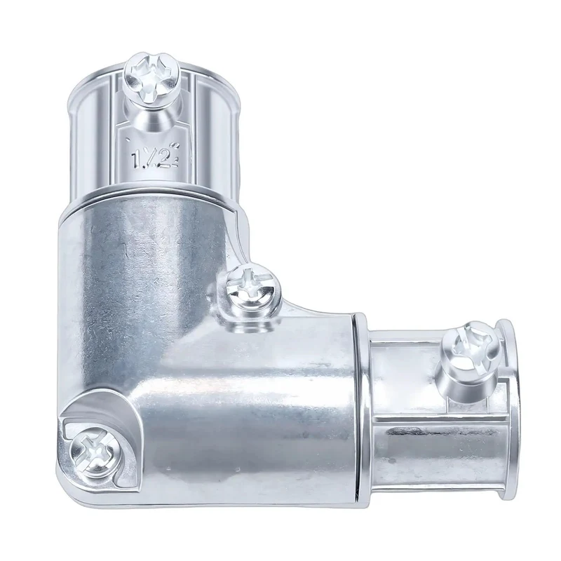 1/2 Inch Zinc Alloy 90 Degree Conduit Fitting Inside Corner Pull Elbow Electrical Metallic Tubing Coupling For Smooth Cable Runs And Lock It Down Tight Connections