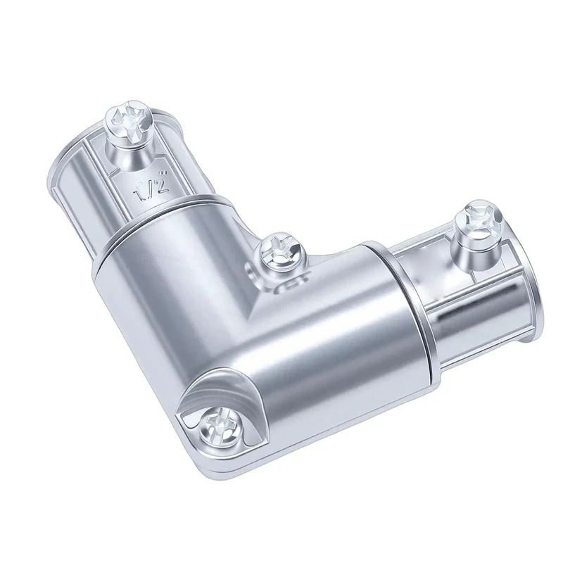 1/2 Inch Zinc Alloy 90 Degree Conduit Fitting Inside Corner Pull Elbow Electrical Metallic Tubing Coupling For Smooth Cable Runs And Lock It Down Tight Connections
