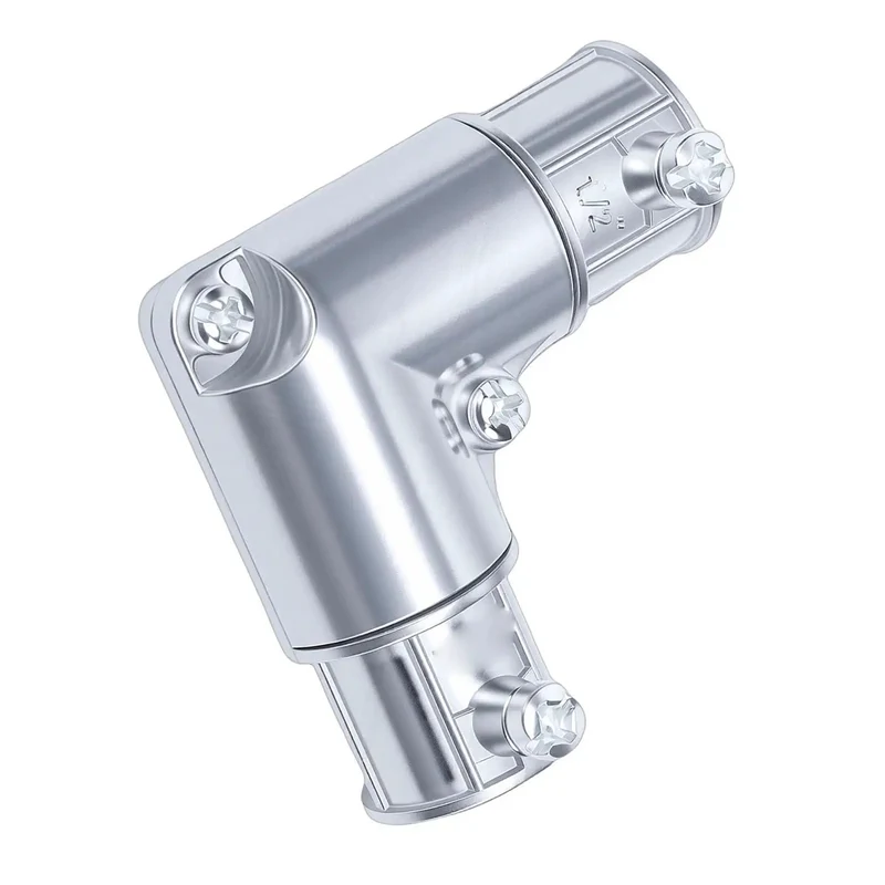 1/2 Inch Zinc Alloy 90 Degree Conduit Fitting Inside Corner Pull Elbow Electrical Metallic Tubing Coupling For Smooth Cable Runs And Lock It Down Tight Connections