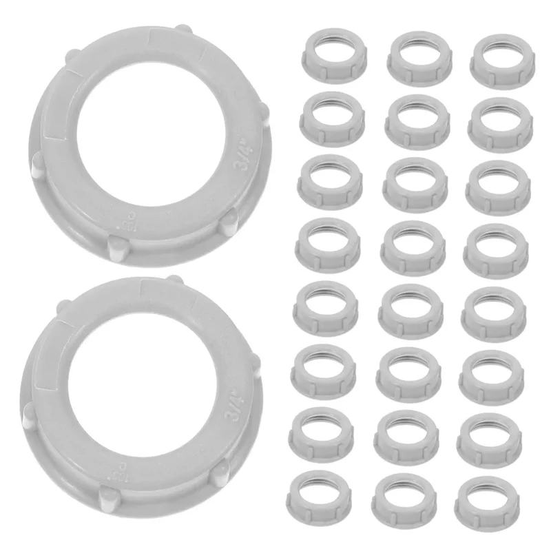 No Fuss 3/4 Inch Plastic Insulating Bushings 100 Pack Weatherproof Threaded Electrical Fittings With Lock Down Grip And Built To Last Strain Relief For Quick Install