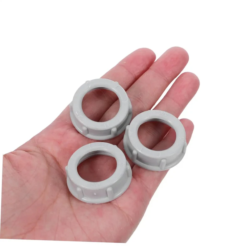 No Fuss 3/4 Inch Plastic Insulating Bushings 100 Pack Weatherproof Threaded Electrical Fittings With Lock Down Grip And Built To Last Strain Relief For Quick Install
