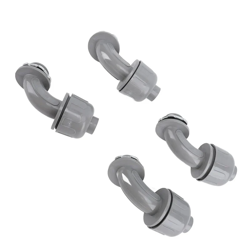 Insanely Tough 20 Pack 90 Degree Conduit Fittings Liquid Tight One Half Inch Npt Connectors Durable Nylon 6 Design For No Sweat Installation On Flexible Lines Plus Hvac Support