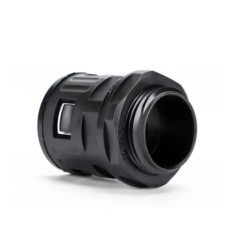 Heavy Duty Straight Corrugated Conduit Fitting Connector For Electrical Flexible Nylon Cable Hose Gland Rock Solid IP65 Waterproof Rated Black 5 Pack Super Secure Grip Effortless Install Built Like A Tank Standard Thread Size Top Shelf Quality For Any Job