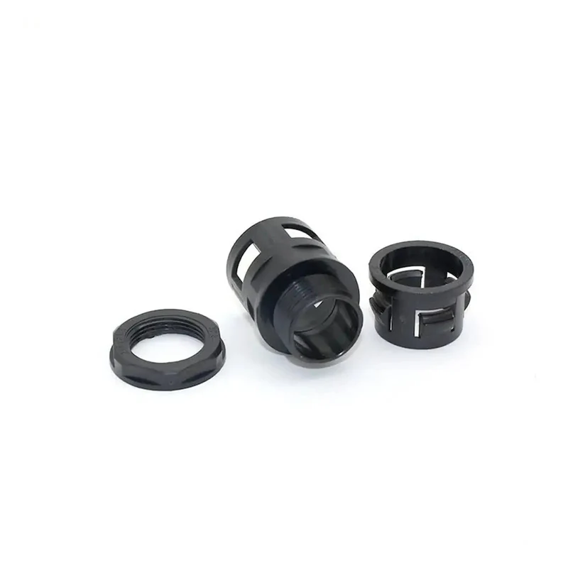 Heavy Duty Straight Corrugated Conduit Fitting Connector For Electrical Flexible Nylon Cable Hose Gland Rock Solid IP65 Waterproof Rated Black 5 Pack Super Secure Grip Effortless Install Built Like A Tank Standard Thread Size Top Shelf Quality For Any Job