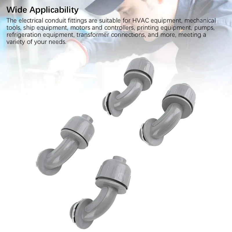 20 Piece 90 Degree Liquid Tight Connectors 1/2 Inch NPT Nylon Electrical Conduit Fitting Durable Nylon 6 Design That Locks Down Securely And Keeps Things Tight As A Drum In Demanding Spots