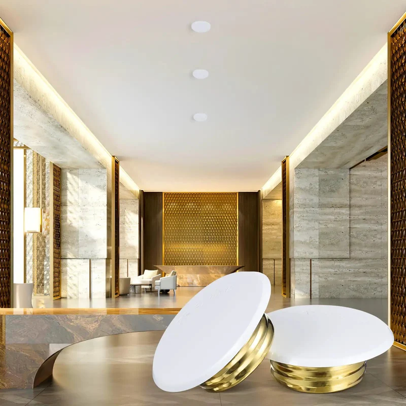 Premium White Ceiling Fire Sprinkler Cover Plates Decorative Sprinkler Head Protectors Concealed Escutcheon Caps With Simple Screw On Mounting For Slick Home Interiors And Snazzy Safety Upgrades