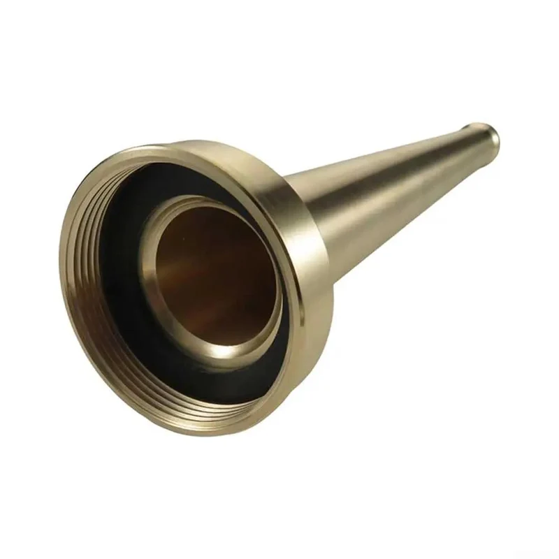 Top Tier Heavy Duty Brass Fire Nozzle 1.5 Inch Nst Fitting Industrial Sprinkler Head Built Solid For Snug Hose Hookups Pro Grade Firefighting And Emergency Water Control Gear