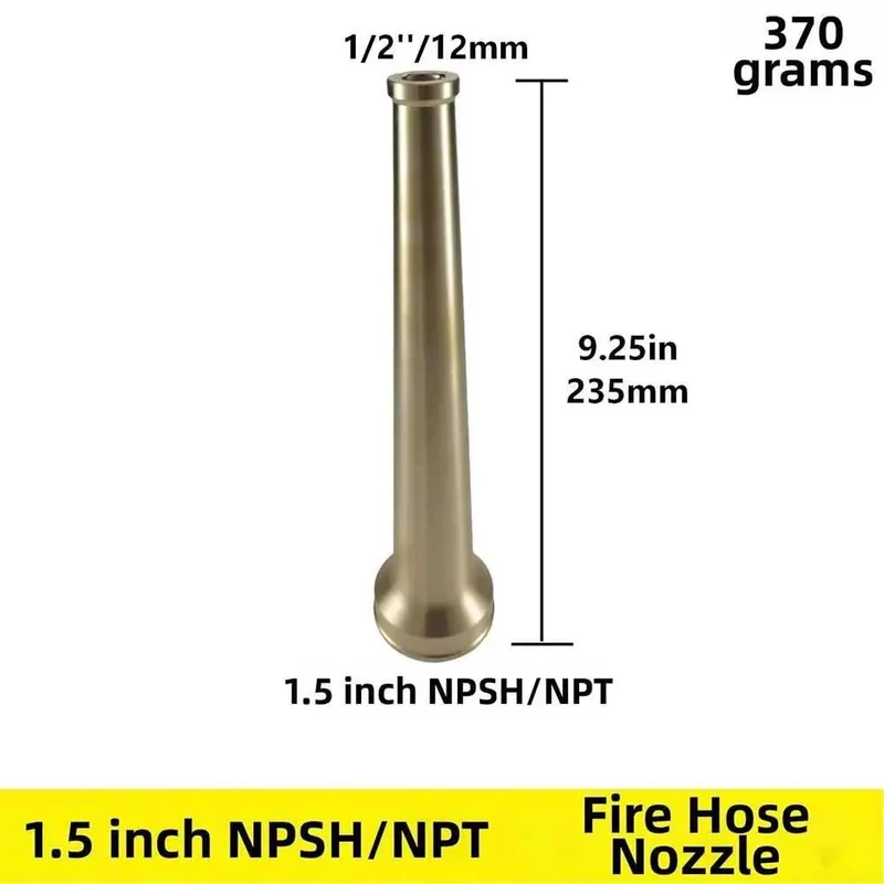 Built Tough Brass Fire Hose Nozzle One And A Half Inch Npt Thread High Pressure Firefighting Sprinkler Control Valve Top Notch Leak Resistant Design Heavy Duty Heat Proof Gear For Real World Jobs