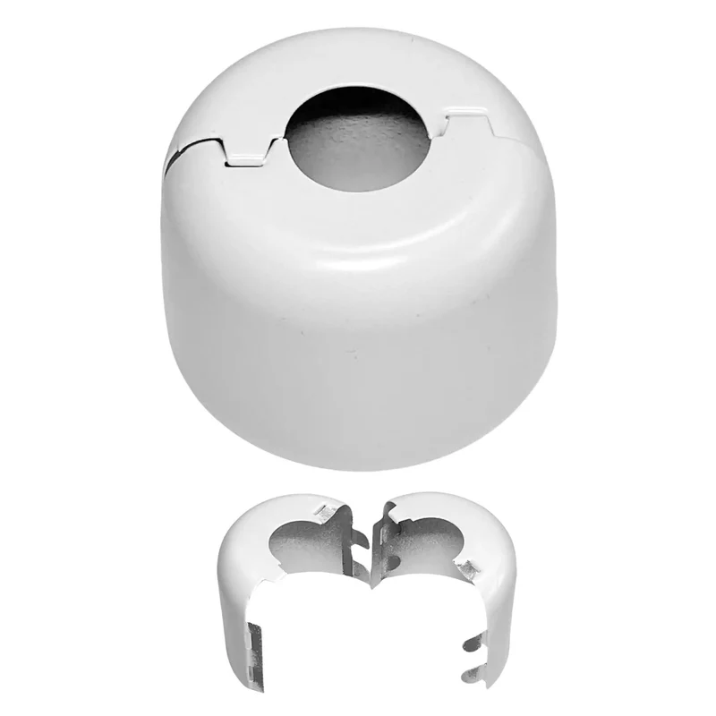 Slick Retrofit Fire Sprinkler Escutcheon Pendant Cup Trim In Crisp White Finish Fits 1/2 Inch Ips Piping Engineered For A No Sweat Swap And Lockdown Hold Split Design Neatly Conceals Raw Tubes Delivers Solid Quality Ships In A Sturdy 12 Pack Box