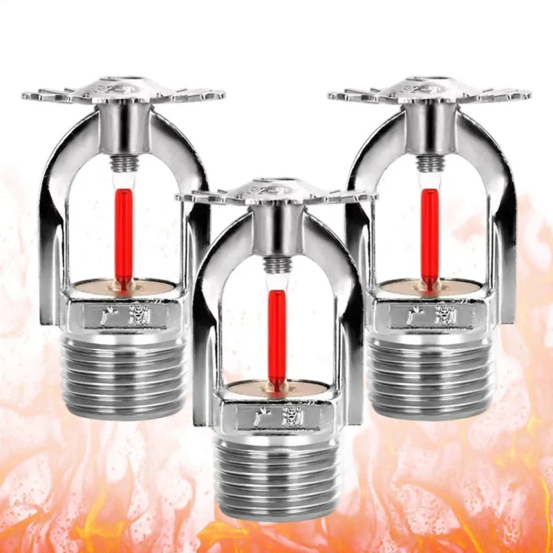 Three Pack Pendant Style Fire Sprinkler Heads Quick Response Sixty Eight Degree Water Spray Down For Residential Safety Plus No Sweat Setup And Solid Everyday Defense Coverage
