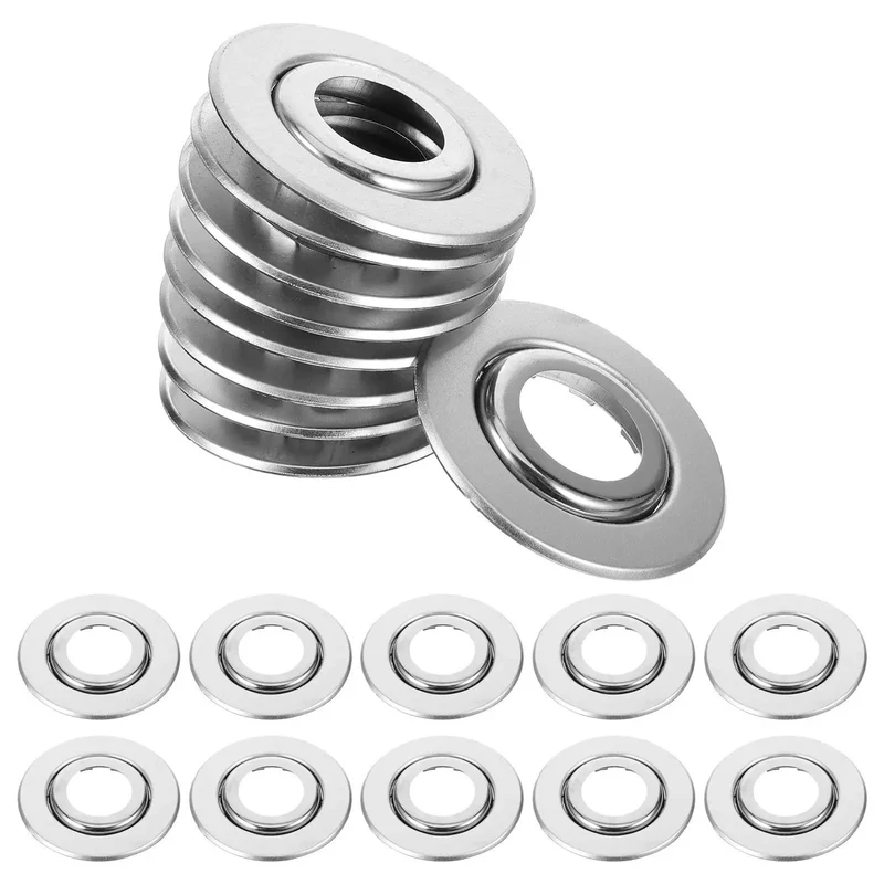 30 Pcs Stainless Steel Fire Sprinkler Cover Plates With Slick Silver Dual Disc Design For Stress Free Installations That Mask Unsightly Patch Marks And Stay Built Tough On Job Sites Or Home Ceilings