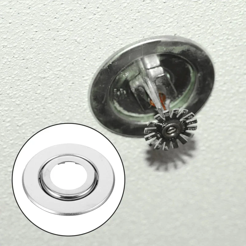 30 Pcs Stainless Steel Fire Sprinkler Cover Plates With Slick Silver Dual Disc Design For Stress Free Installations That Mask Unsightly Patch Marks And Stay Built Tough On Job Sites Or Home Ceilings