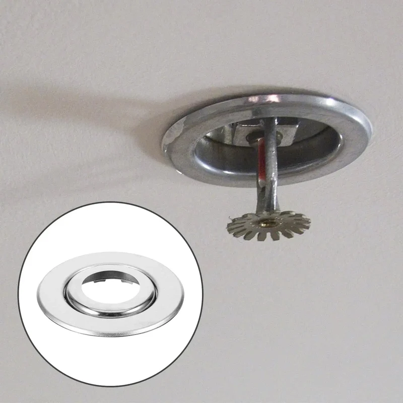 30 Pcs Stainless Steel Fire Sprinkler Cover Plates With Slick Silver Dual Disc Design For Stress Free Installations That Mask Unsightly Patch Marks And Stay Built Tough On Job Sites Or Home Ceilings