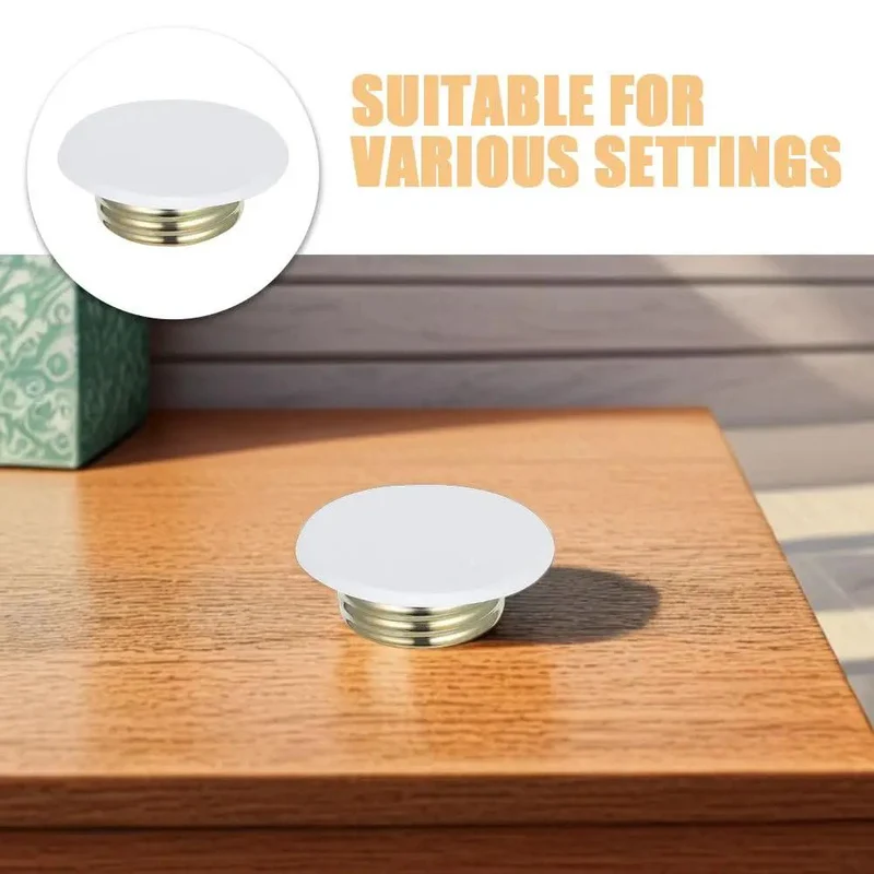 Four Piece White Ceiling Fire Sprinkler Protector Covers With Slick Decorative Trim Rings And Concealed Escutcheon Plates For Indoor Use That Provide Straight Up Protection And No Sweat Setup