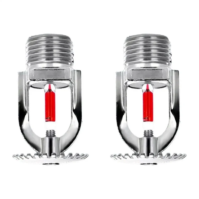 Heavy Duty Fire Sprinkler Heads 1/2 Npt 155 Fahrenheit 4 Pack Upright Copper Chrome Fast Response Glass Bulb Straight Up Fire Protection Gear For Clean Home Setup