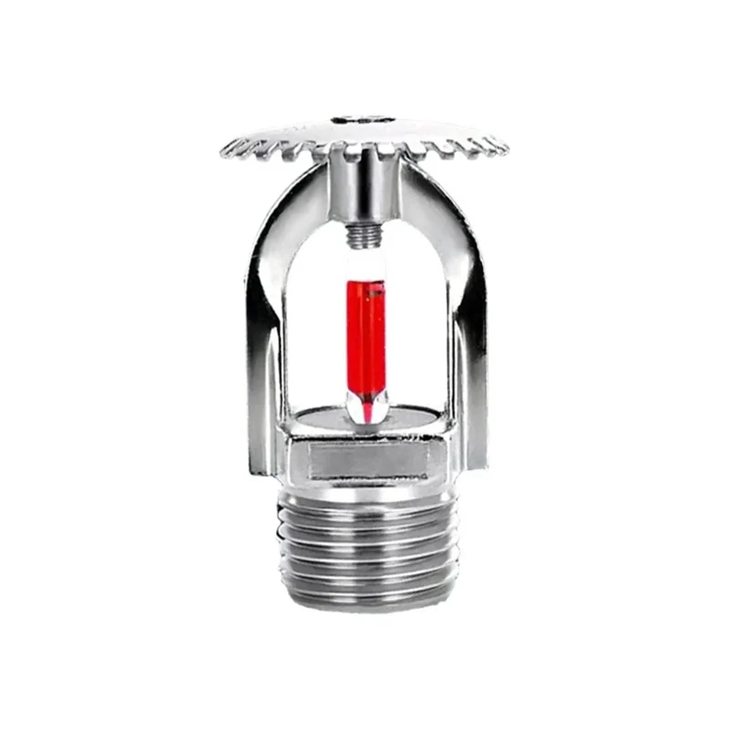 Heavy Duty Fire Sprinkler Heads 1/2 Npt 155 Fahrenheit 4 Pack Upright Copper Chrome Fast Response Glass Bulb Straight Up Fire Protection Gear For Clean Home Setup