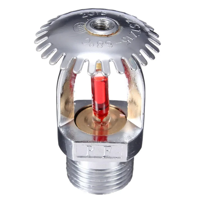 Heavy Duty Fire Sprinkler Heads 1/2 Npt 155 Fahrenheit 4 Pack Upright Copper Chrome Fast Response Glass Bulb Straight Up Fire Protection Gear For Clean Home Setup