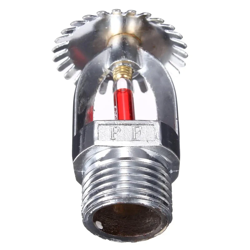 Heavy Duty Fire Sprinkler Heads 1/2 Npt 155 Fahrenheit 4 Pack Upright Copper Chrome Fast Response Glass Bulb Straight Up Fire Protection Gear For Clean Home Setup