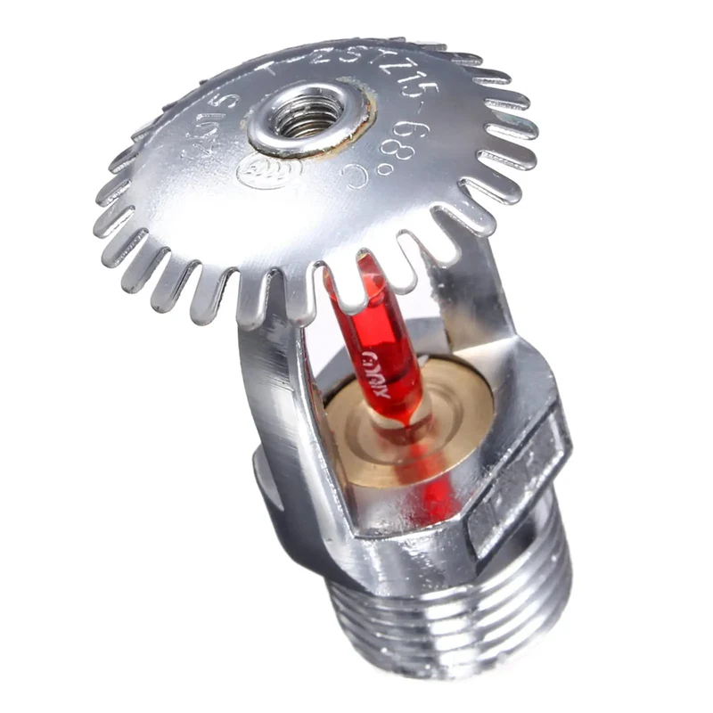Heavy Duty Fire Sprinkler Heads 1/2 Npt 155 Fahrenheit 4 Pack Upright Copper Chrome Fast Response Glass Bulb Straight Up Fire Protection Gear For Clean Home Setup