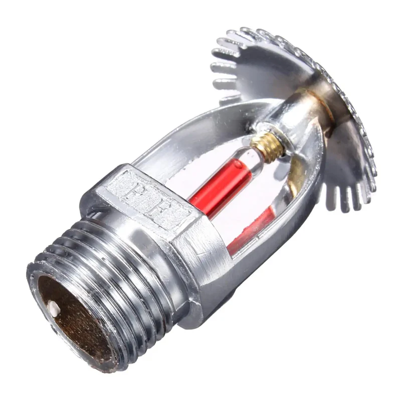 Heavy Duty Fire Sprinkler Heads 1/2 Npt 155 Fahrenheit 4 Pack Upright Copper Chrome Fast Response Glass Bulb Straight Up Fire Protection Gear For Clean Home Setup