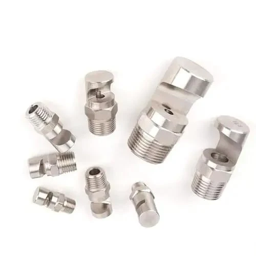 Shop Grade Heavy Duty 304 Stainless Steel Wide Angle Fan Nozzle 1 4 Inch External Thread For Tough Industrial Cooling And Dust Removal Fire Sprinkler Spray Head 4Mm Orifice 5 Pc Pack