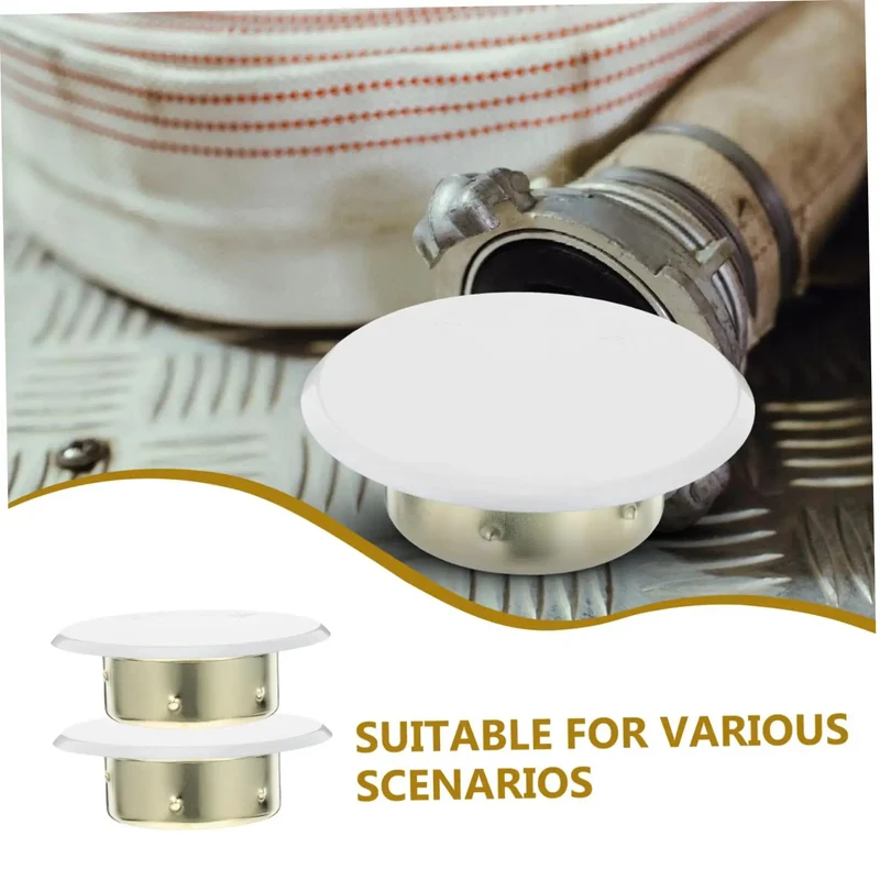 Four Pack Heavy Duty Metal Fire Sprinkler Nozzle Cover Plates Dead Easy Install For Concealed Automatic Sprinkler Systems Top Shelf Decorative Head Shields For Safe Room Guarding