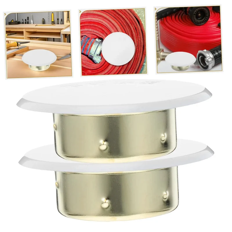 Four Pack Heavy Duty Metal Fire Sprinkler Nozzle Cover Plates Dead Easy Install For Concealed Automatic Sprinkler Systems Top Shelf Decorative Head Shields For Safe Room Guarding