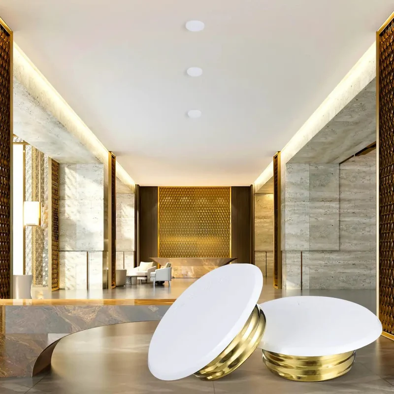 Built Tough Concealed Fire Sprinkler Ceiling Cover Plate With Slick Trim Ring Escutcheon For Quick Swap Install And Rock Solid Damage Shield To Keep Your Home Looking Crisp And Secure
