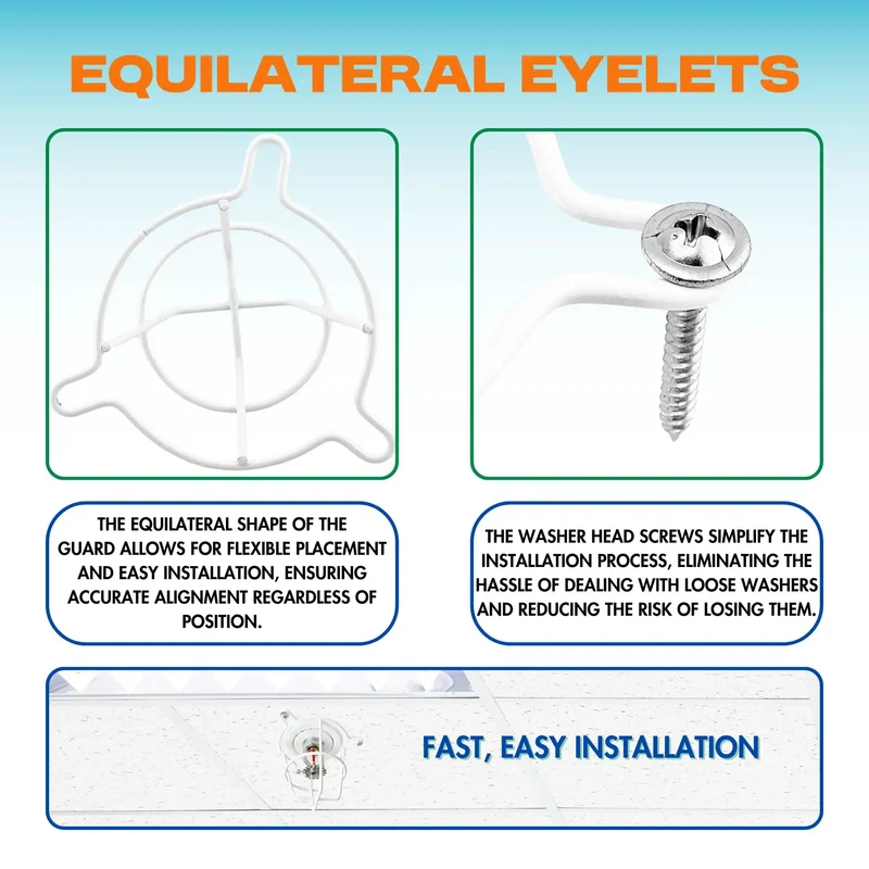 Heavy Duty Chrome Fire Sprinkler Head Guard Cage With Bulletproof Coverage And Foolproof Ceiling Installation For Flush Sidewall Or Semi Recessed Pipes Easy No Fuss Setup For One Half And Three Quarter Inch Heads Single Pack