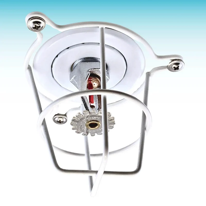 Heavy Duty Chrome Fire Sprinkler Head Guard Cage With Bulletproof Coverage And Foolproof Ceiling Installation For Flush Sidewall Or Semi Recessed Pipes Easy No Fuss Setup For One Half And Three Quarter Inch Heads Single Pack