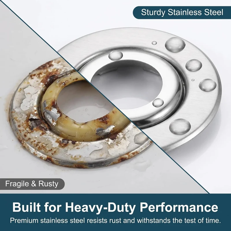 Heavy-Duty 20 Pack Fire Sprinkler Escutcheon Adjustable 2 Layer Stainless Steel Rose Plate Rustproof Recessed Trim Ring For Ceiling Wall Pipe Slick Metallic Finish 2.63 Inch Cutout Durable Steel Base Resists Warping Ceiling Upgrade Solution