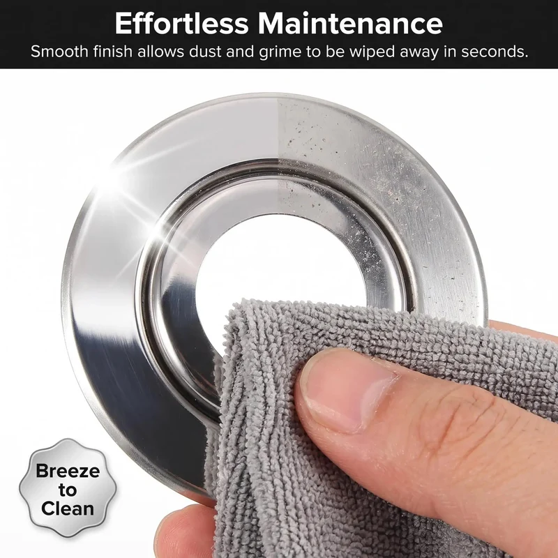 Heavy-Duty 20 Pack Fire Sprinkler Escutcheon Adjustable 2 Layer Stainless Steel Rose Plate Rustproof Recessed Trim Ring For Ceiling Wall Pipe Slick Metallic Finish 2.63 Inch Cutout Durable Steel Base Resists Warping Ceiling Upgrade Solution