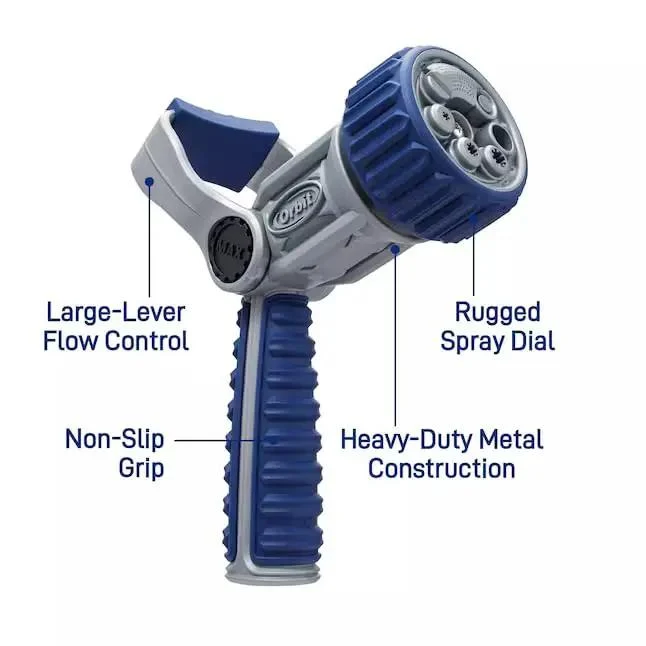 Heavy Duty Seven Pattern Firemans Hose Nozzle With Adjustable Pressure Rust Proof Yard Sprayer Tough As Nails For Garden Cleanup And Flushes Every Job Real Slick Like A Champ