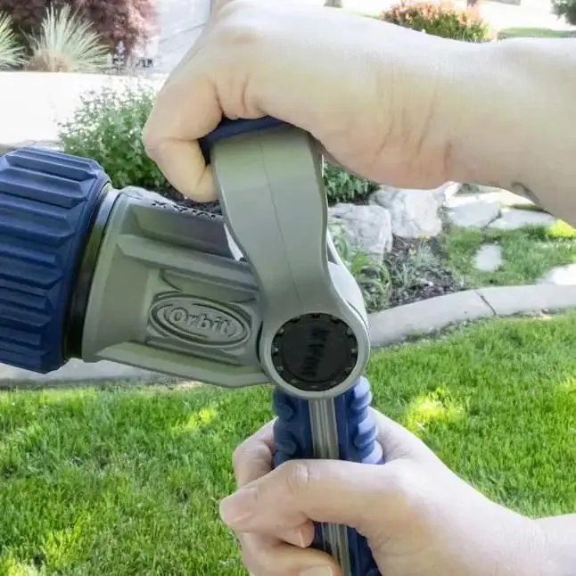 Heavy Duty Seven Pattern Firemans Hose Nozzle With Adjustable Pressure Rust Proof Yard Sprayer Tough As Nails For Garden Cleanup And Flushes Every Job Real Slick Like A Champ
