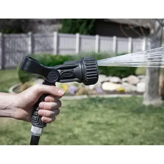 Heavy Duty Seven Pattern Firemans Hose Nozzle With Adjustable Pressure Rust Proof Yard Sprayer Tough As Nails For Garden Cleanup And Flushes Every Job Real Slick Like A Champ