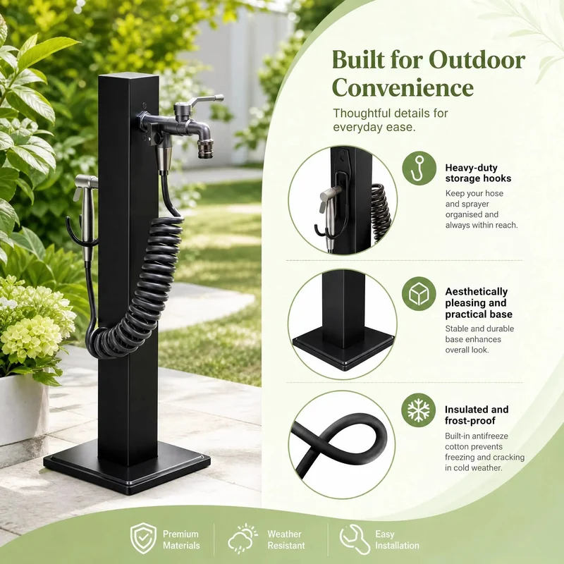 Built Like A Tank Frost Proof Yard Hydrant And Outdoor Faucet With Sprinkler Head Heavy Duty Galvanized Garden Water Column For Your Ultimate Backyard Setup
