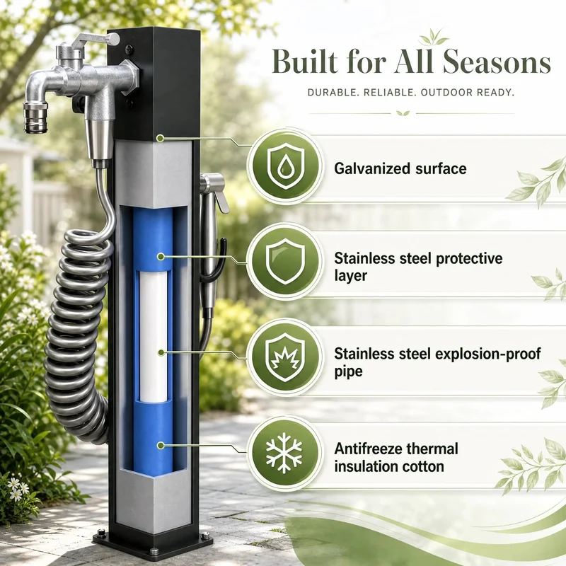 Built Like A Tank Frost Proof Yard Hydrant And Outdoor Faucet With Sprinkler Head Heavy Duty Galvanized Garden Water Column For Your Ultimate Backyard Setup