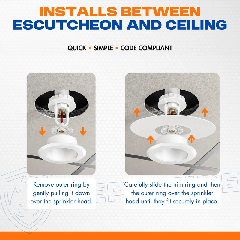Fire Sprinkler Escutcheon Quick Patch That Nails Your Oversized Ceiling Cutouts Zero Drywall Drama With A Sturdy Steel Trim Ring To Hide Recessed Heads On Wall Or Ceiling Projects In White