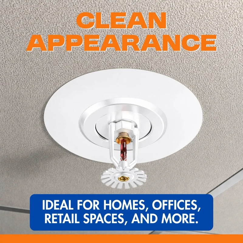 Fire Sprinkler Escutcheon Quick Patch That Nails Your Oversized Ceiling Cutouts Zero Drywall Drama With A Sturdy Steel Trim Ring To Hide Recessed Heads On Wall Or Ceiling Projects In White