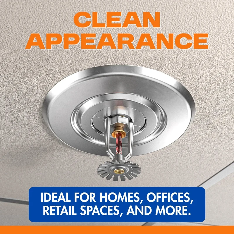 Chrome Extension Trim Ring For Recessed Fire Sprinkler Escutcheons Slips Over Five Inch Holes And Masks Drywall Blunders Gives A Sharp Polished Edge To Any Pendent Or Sidewall Sprinkler Rig And Pulls Off A Tight Seamless Look Like A Champ