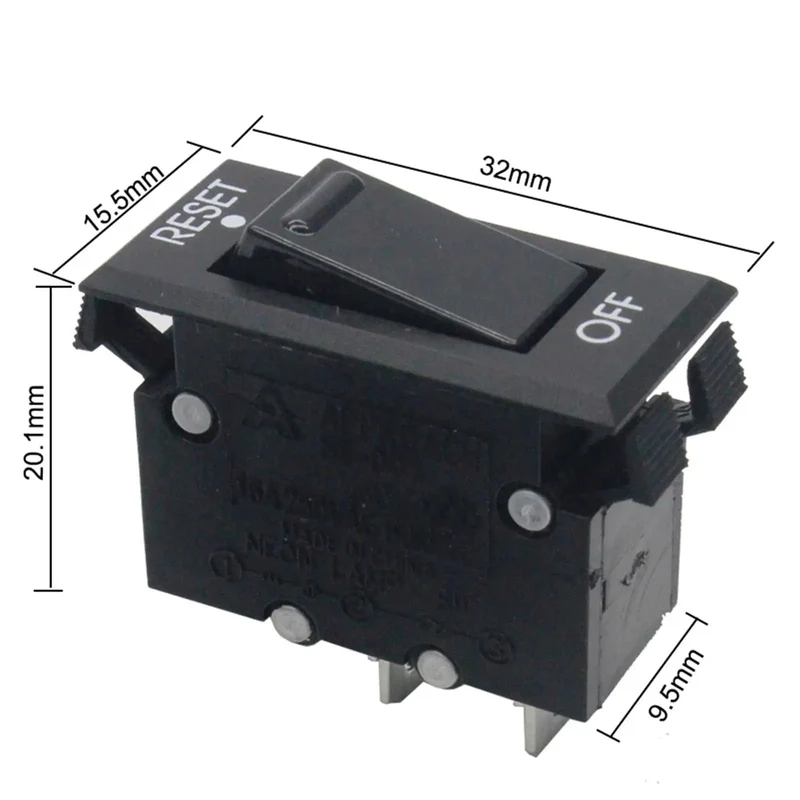 No Sweat Black Rocker Switch Circuit Breaker With 10 Amp Overload Protector Trip Free Reset Function Tough As Nails Top Tier Electrical Protection Reliable Power Cutoff For Daily Grind And Heavy Duty Outdoor Projects