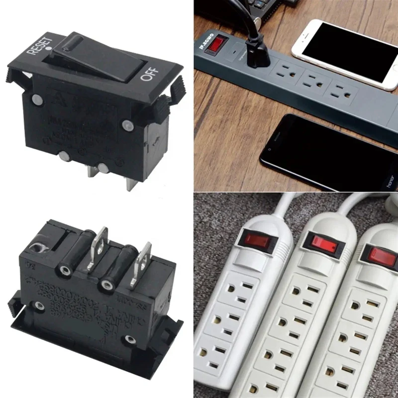 No Sweat Black Rocker Switch Circuit Breaker With 10 Amp Overload Protector Trip Free Reset Function Tough As Nails Top Tier Electrical Protection Reliable Power Cutoff For Daily Grind And Heavy Duty Outdoor Projects