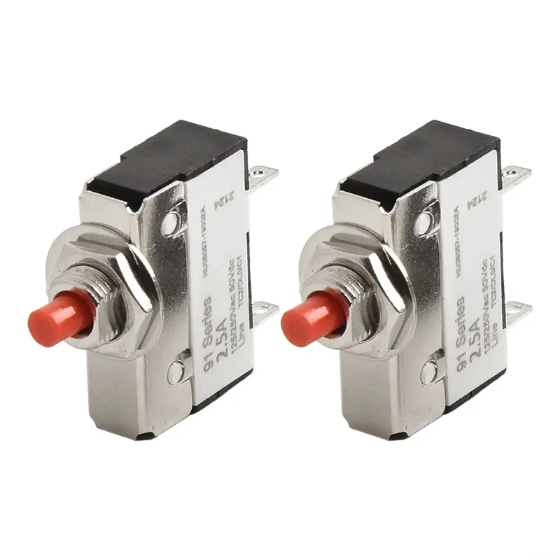 Straight Up No Sweat Push Button Circuit Breaker Switch 2.5A To 5A With Dead Simple Manual Reset For Blenders Vacuums And Small Appliances Quick Overload Relief Fuse Swap