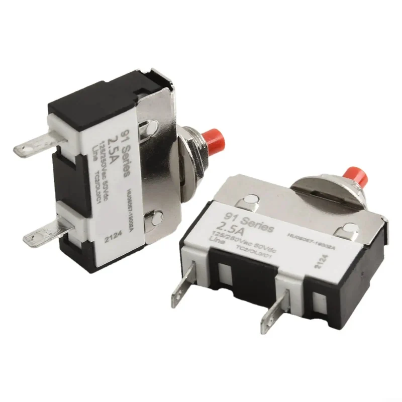 Straight Up No Sweat Push Button Circuit Breaker Switch 2.5A To 5A With Dead Simple Manual Reset For Blenders Vacuums And Small Appliances Quick Overload Relief Fuse Swap