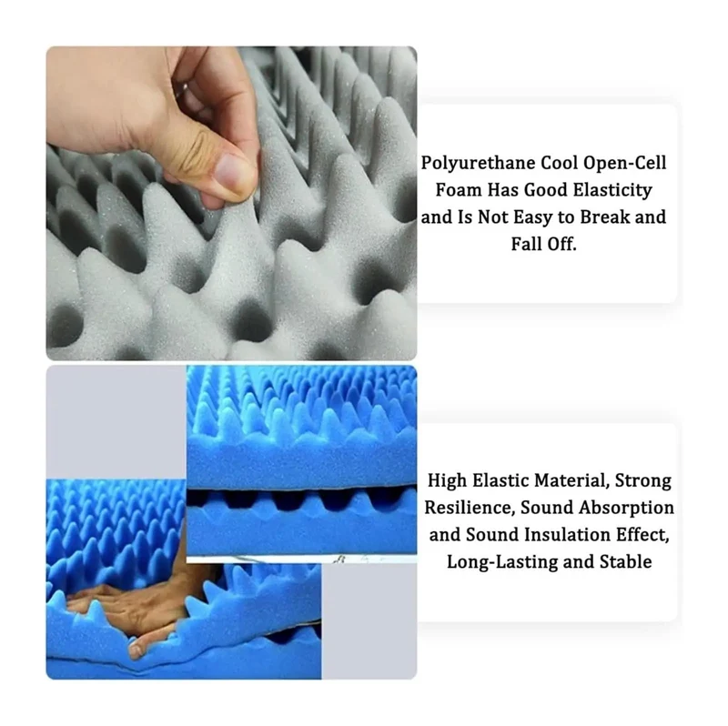 Top Notch Soundproofing Foam Panels With Strong Self Adhesive Backing For Home Studio Walls Heavy Duty Noise Insulation Mat That Makes Room Treatment A Total Breeze Today