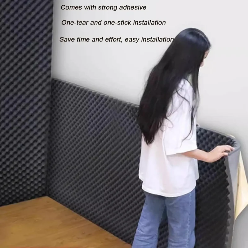 Top Notch Heavy Duty Closed Cell PU Acoustic Foam Panels For Home Studios And Gyms Ultra Resilient Self Adhesive Sound Proof Pads Quick Peel Stick Noise Blocking Tiles Pro Grade Finish