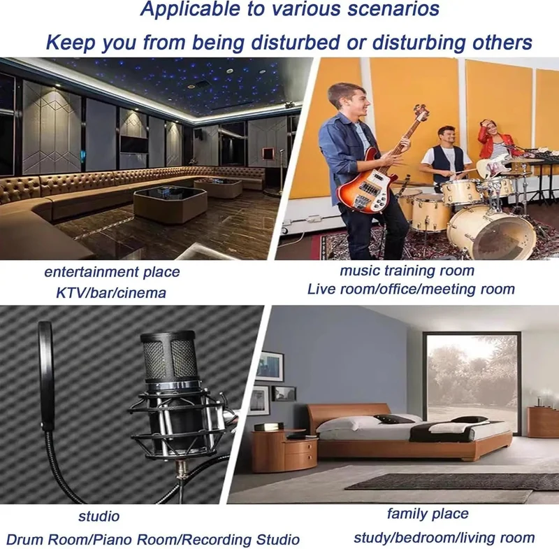 Top Notch Heavy Duty Closed Cell PU Acoustic Foam Panels For Home Studios And Gyms Ultra Resilient Self Adhesive Sound Proof Pads Quick Peel Stick Noise Blocking Tiles Pro Grade Finish