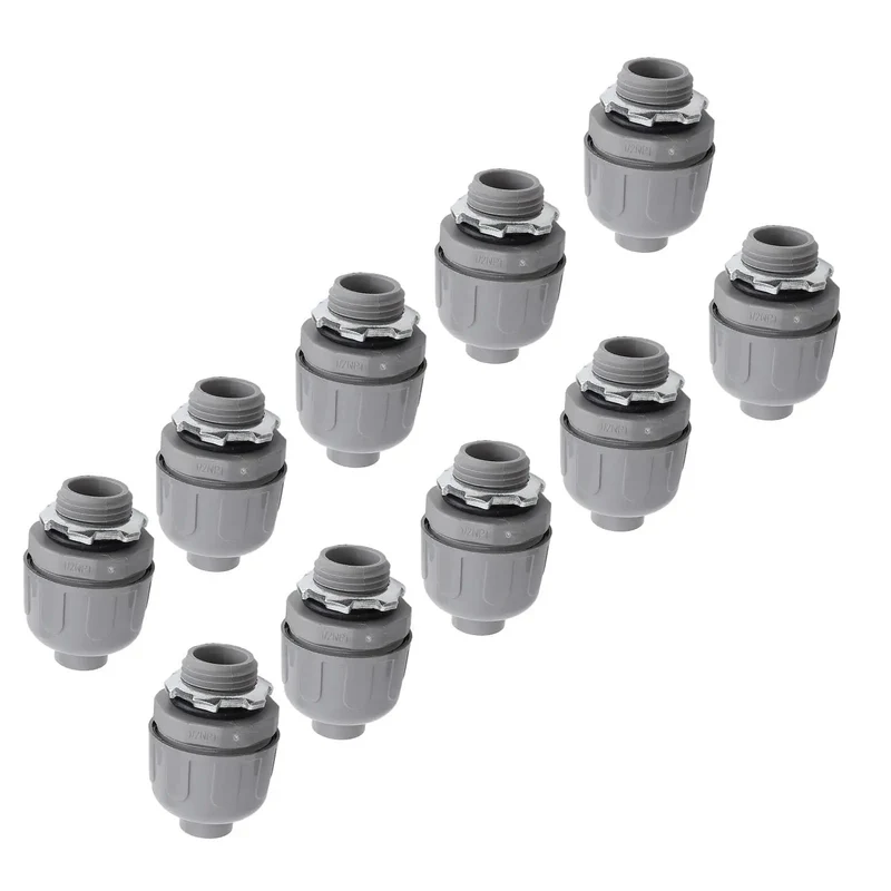 Tough Workhorse Grade Liquid Tight Conduit Connector 1 Inch NPT Nylon 6 Electrical Fittings No Fuss Quick Install Dome Nut Rock Solid Rain Ready For HVAC Marine And Outdoor Jobs