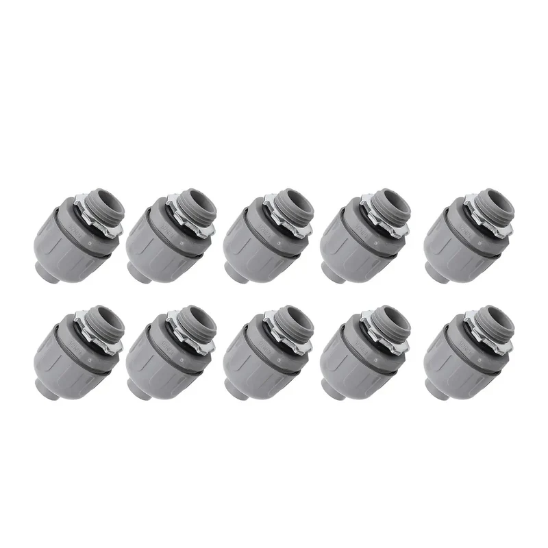 Tough Workhorse Grade Liquid Tight Conduit Connector 1 Inch NPT Nylon 6 Electrical Fittings No Fuss Quick Install Dome Nut Rock Solid Rain Ready For HVAC Marine And Outdoor Jobs