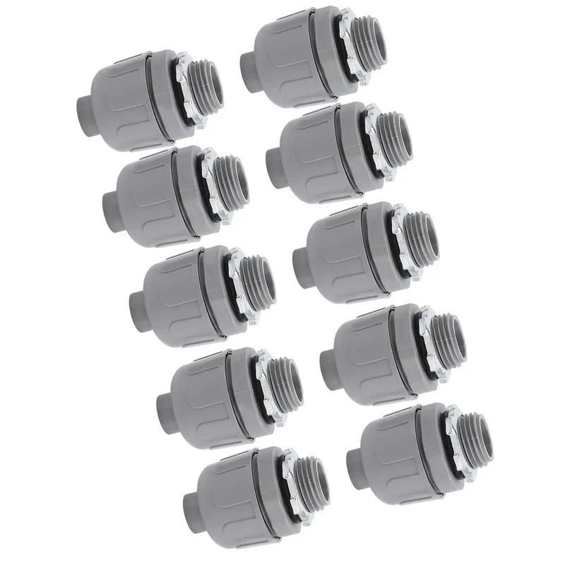Tough Workhorse Grade Liquid Tight Conduit Connector 1 Inch NPT Nylon 6 Electrical Fittings No Fuss Quick Install Dome Nut Rock Solid Rain Ready For HVAC Marine And Outdoor Jobs